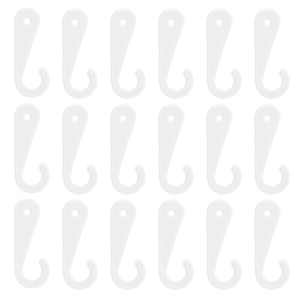 200Pcs Plastic J Hooks for Socks Retail Display White Hanging Stands