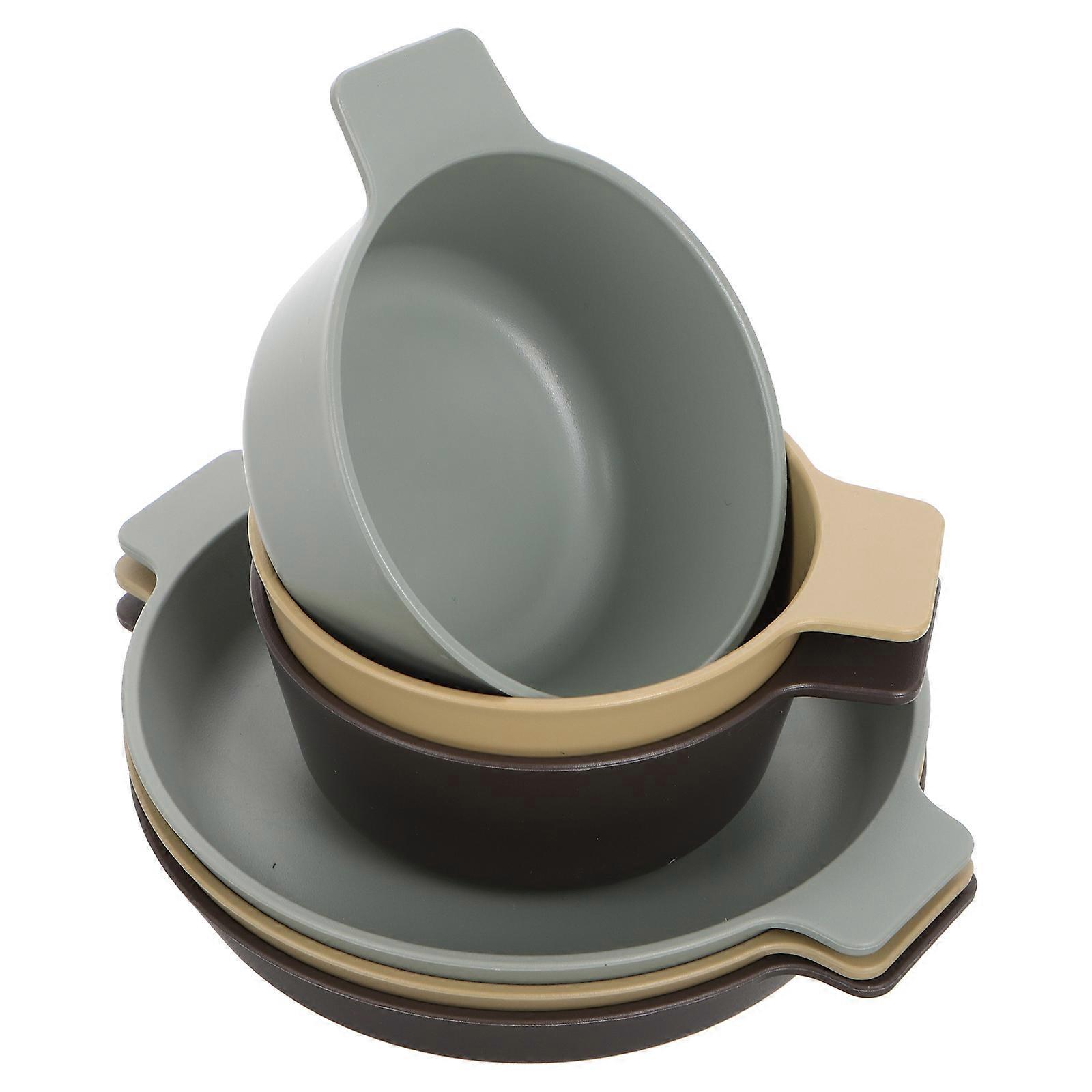 1Set Plastic Outdoor Dinnerware Set for Party Durable Unbreakable Plates