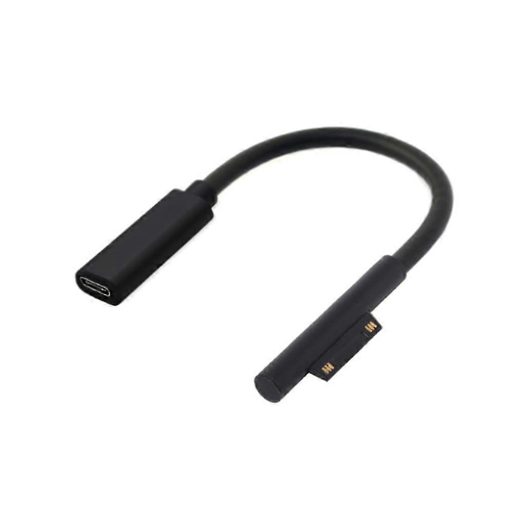 15V 3A Fast Charging Cable Surface Connect to Type C PD Compatible with Microsoft Surface pro 8/7/6/5/4/3 Go3/2/1 Laptop4/3/2/1