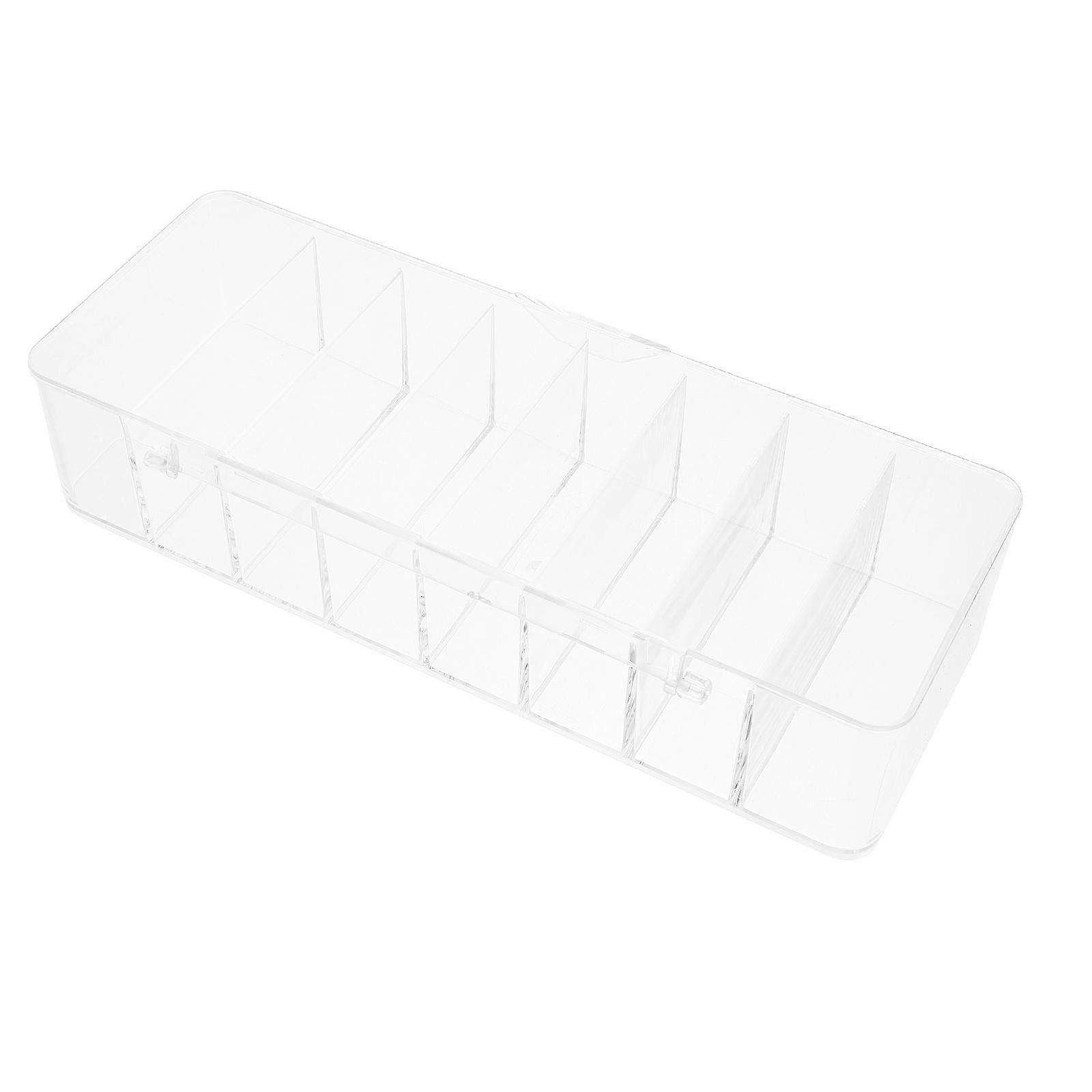 Car Model Display Case for Storage with 8 Grid Compartments Transparent Plastic