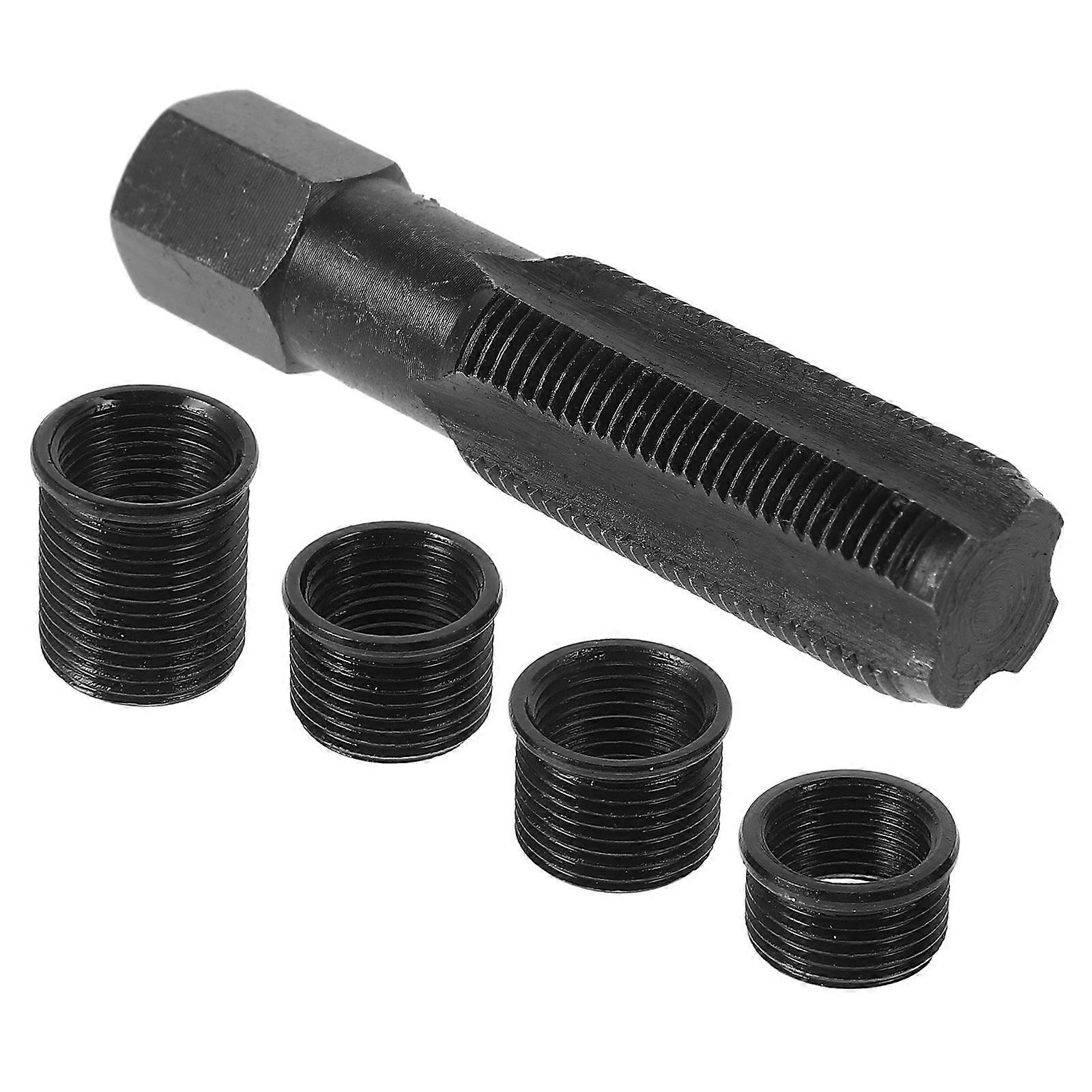 MLINS 1 Set Efficient Spark Plug Thread Repair Kit for Car Auto Metal Spark Plug Re Threading Tool Set