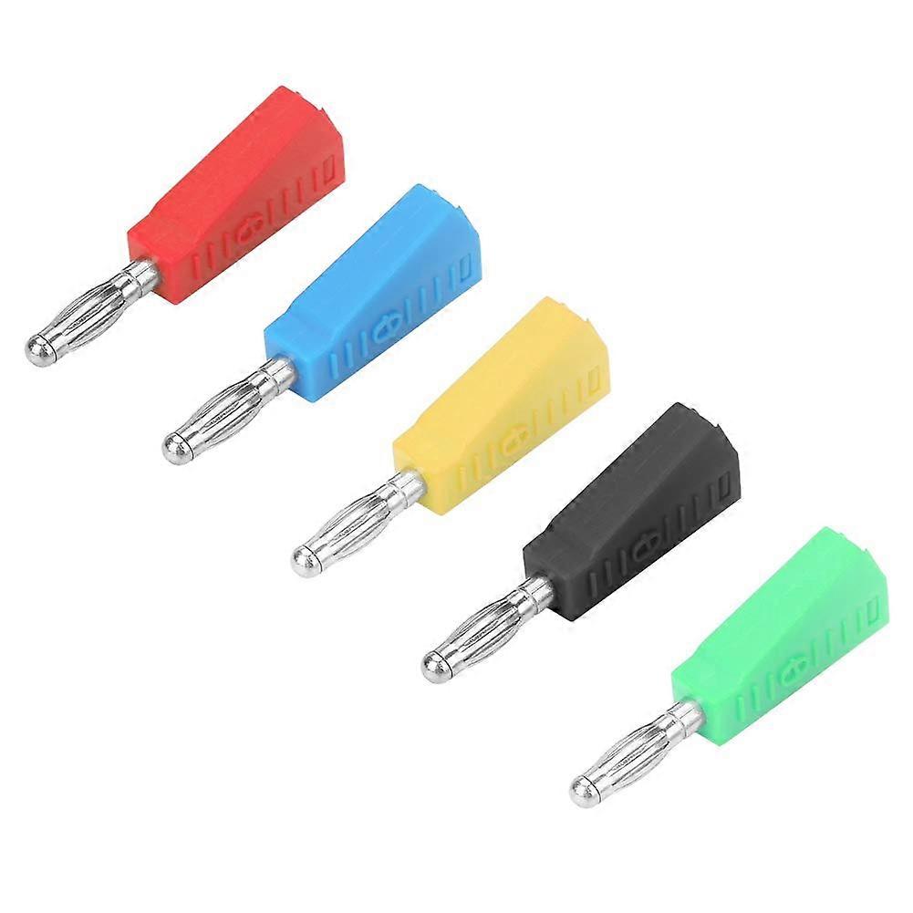 P3002 4mm Plated Banana Plug Speaker Connector Binding Post Test Probe Set 10pcs For Audio System Testing