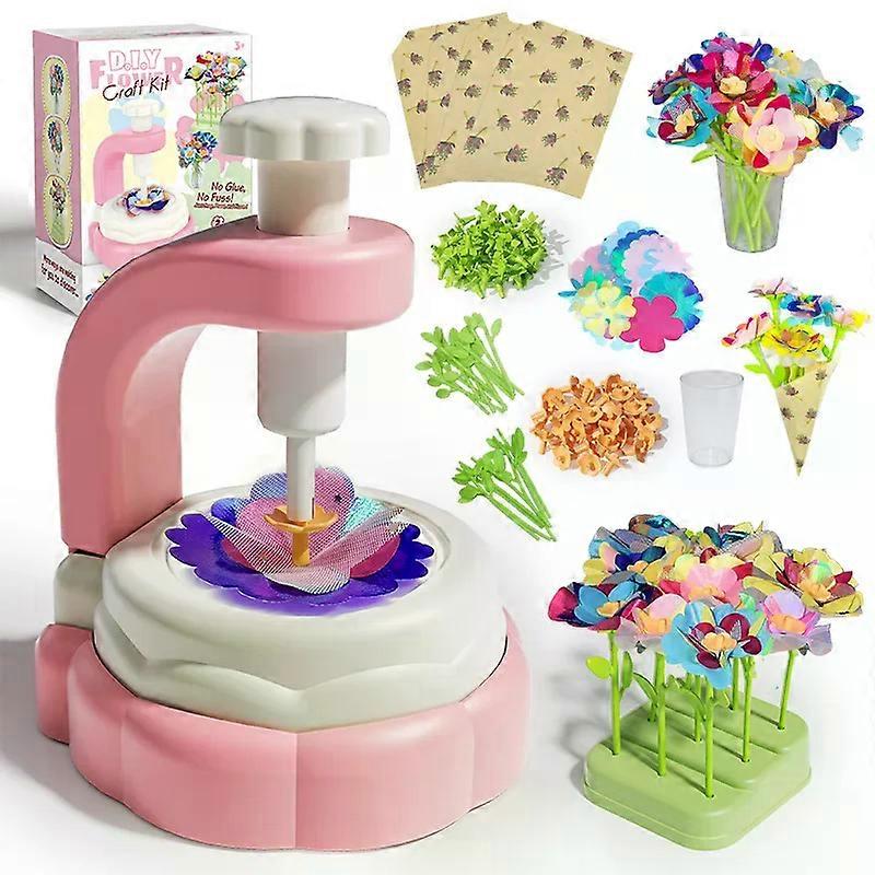 Jouets pour filles, Bouquet en tissu fait �� la main pour enfants, ensemble artisanal, Machine �� gaufrer, jouets ��ducatifs interactifs pour e