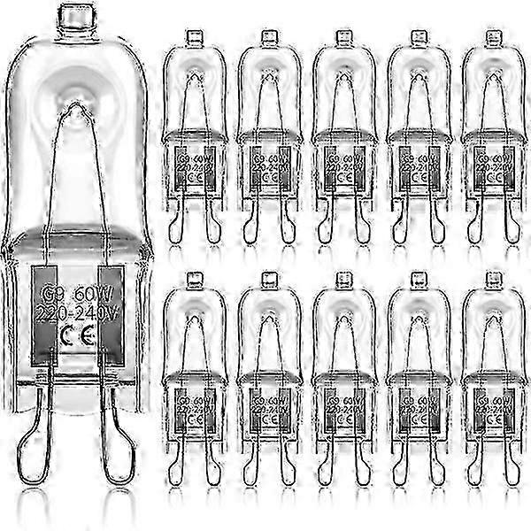 G9 halogenlamper 60W, 230V, 10 Pakning