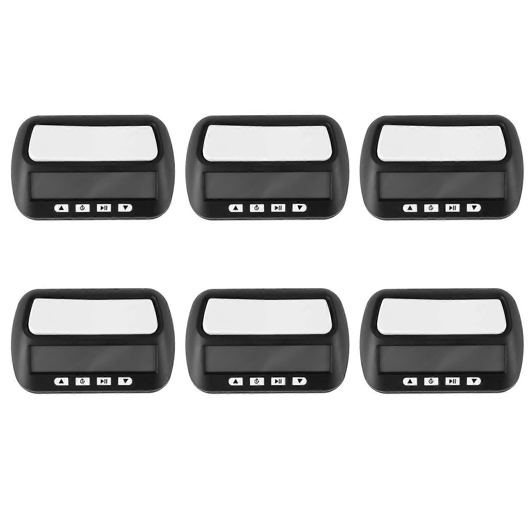 6X Chess Clock, Digital Chess Timer & Game Timer, 3-In-1 Multipurpose Portable Professional Clock Black