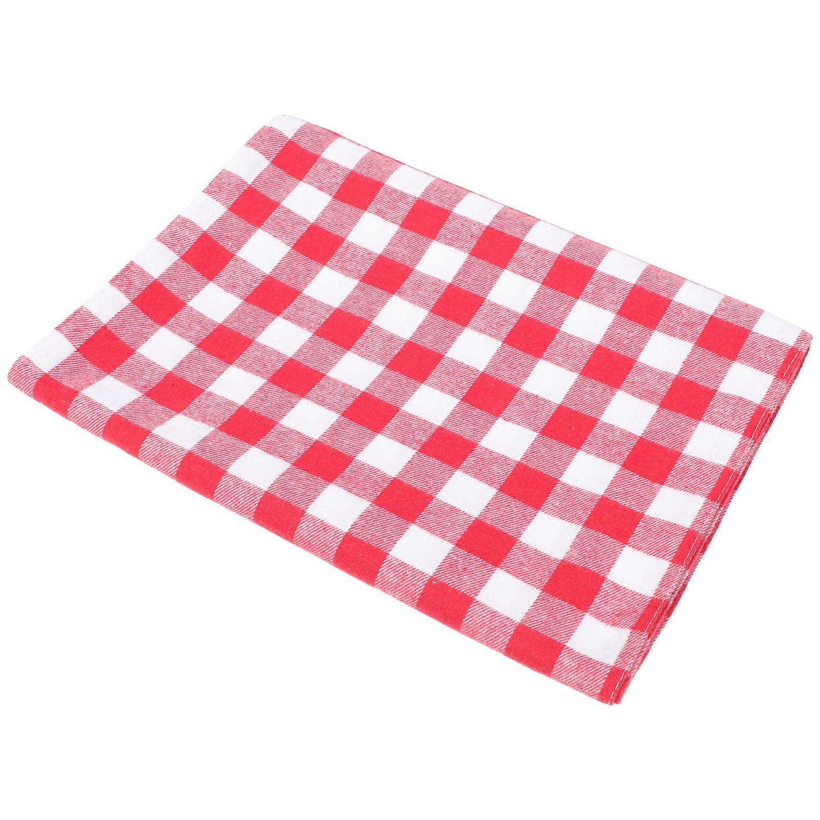 Double Layers Tablecloth Christmas Table Flag for Festival 2Pcs Red