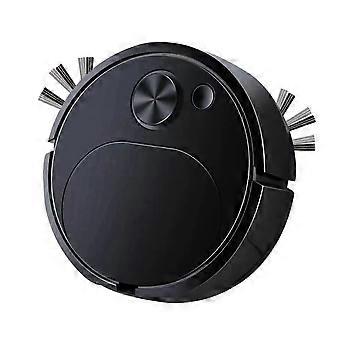 3X automatiske støvsugere USB-lading mini rengjøringsmaskin smart feiende mopping robotstøvsugere, svart