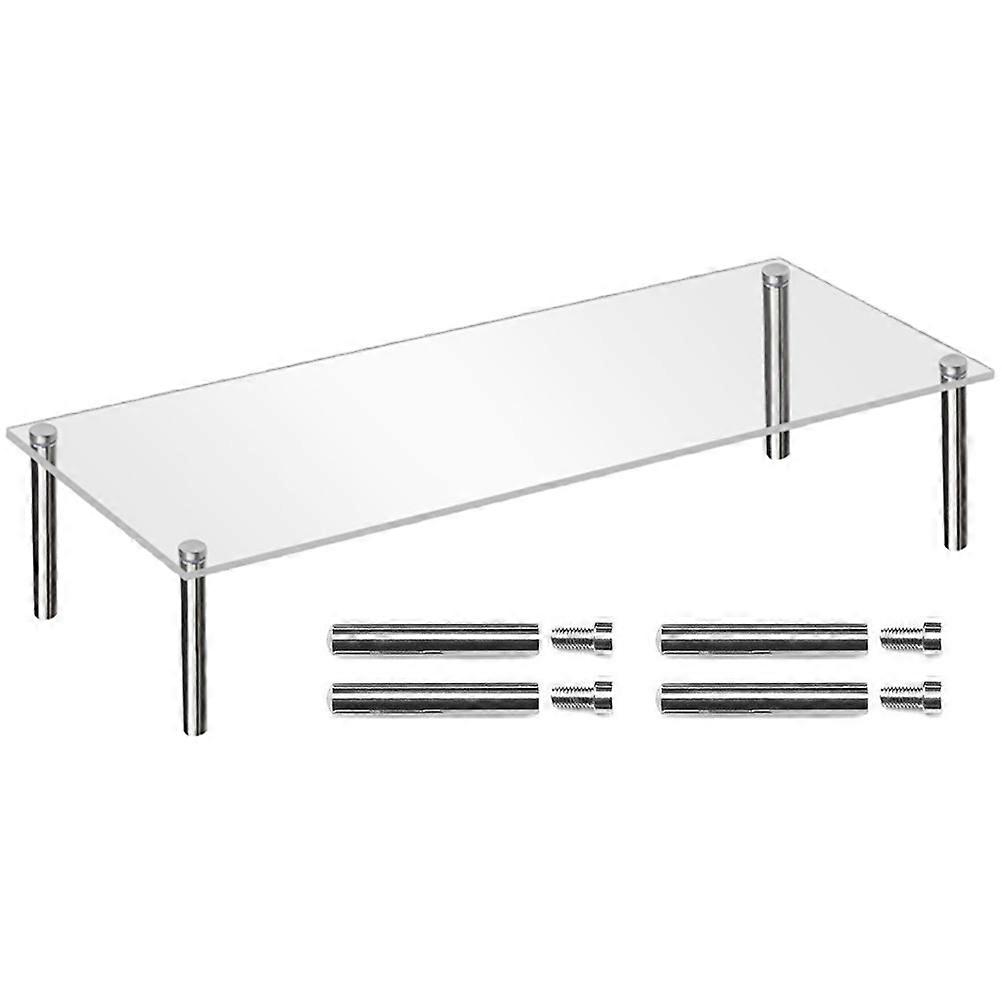 Display Cake Stand Multi-Function Dessert Accessory Transparent Acrylic Metal Rectangular Home Use 1Set