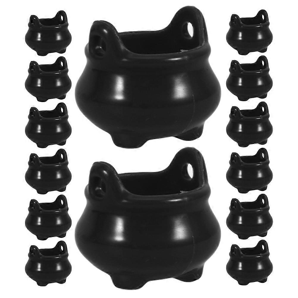 Halloween Mini Cauldron Plastic Ornaments for Party with 60Pcs