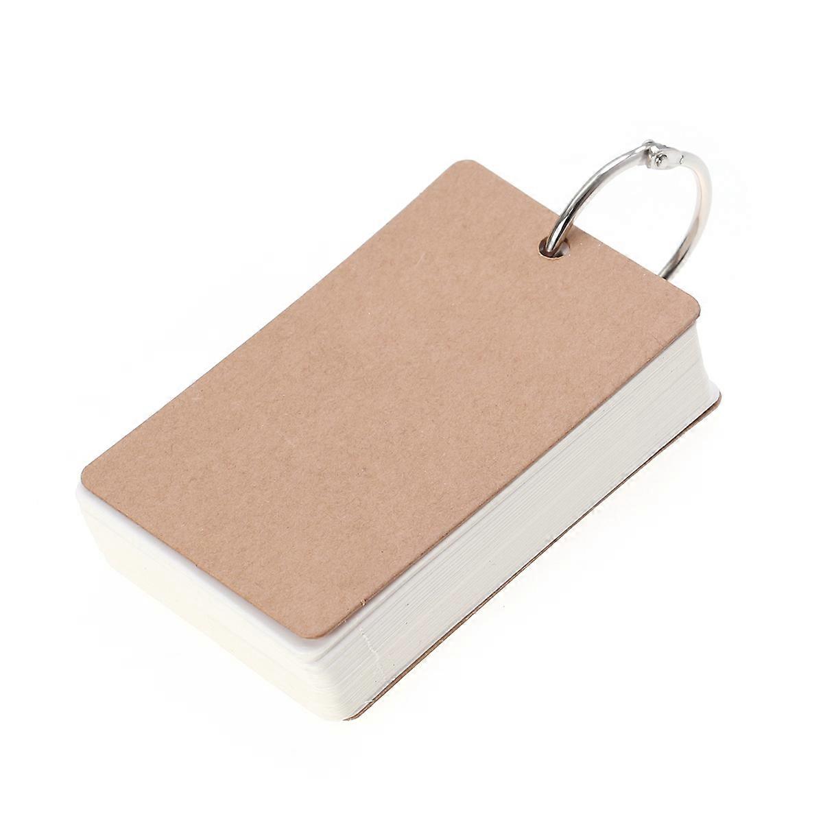 Bookmark Binder Ring for Noting 2Pcs 300 Pages White Study Cards