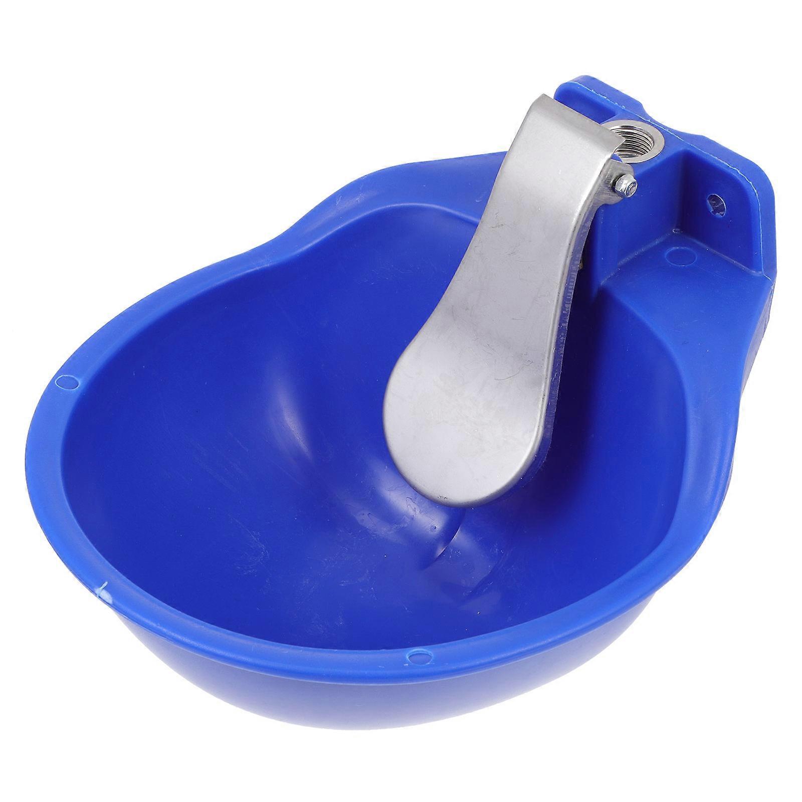 Blue Automatic Cow Water Bowl for Farm Use Durable Plastic Material 1pc