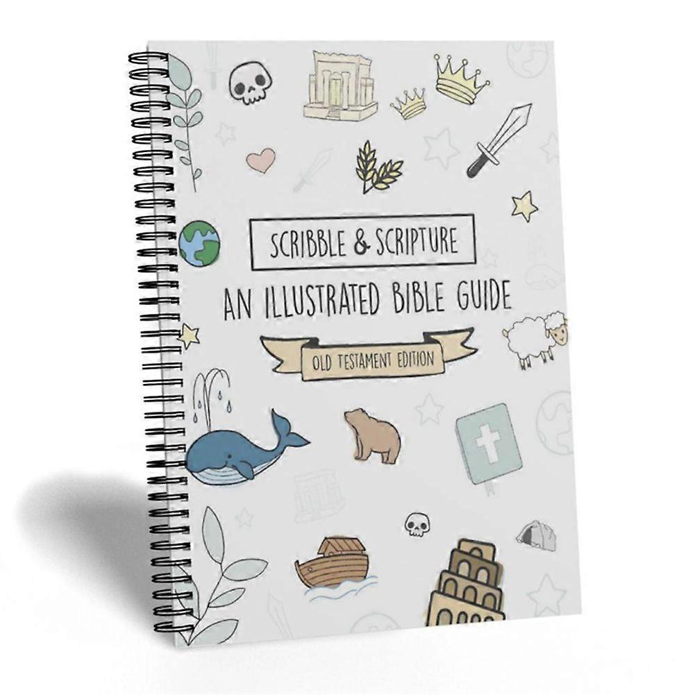 Old Testament Edition Bible Study Guide, Scribble & Scripture Illustrated Bible Guide Notepad, Fun Visual Learning for All Ages