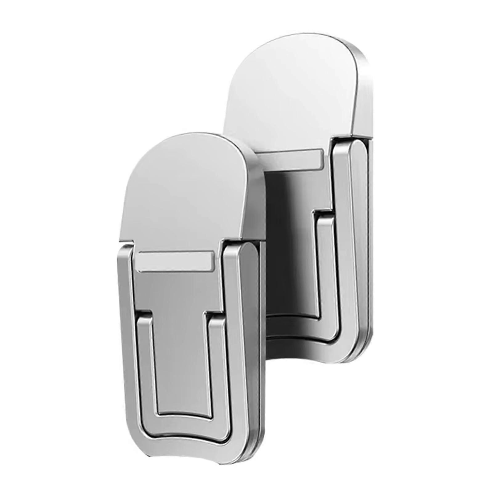 Adjustable Double Slot Laptop Stand with Ergonomic Height for Multiple Notebooks Silver