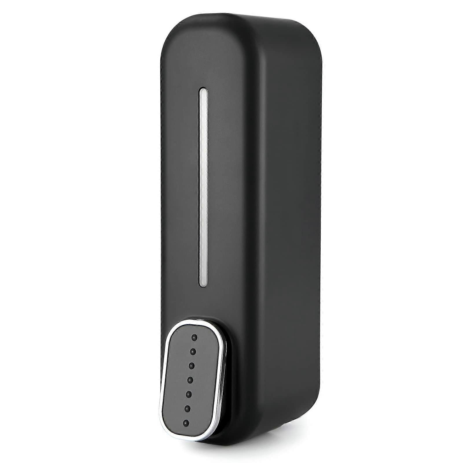 Wall Mounted Soap Dispenser with Easy Press Button, No Drill Installation for Bathroom and Kitchen