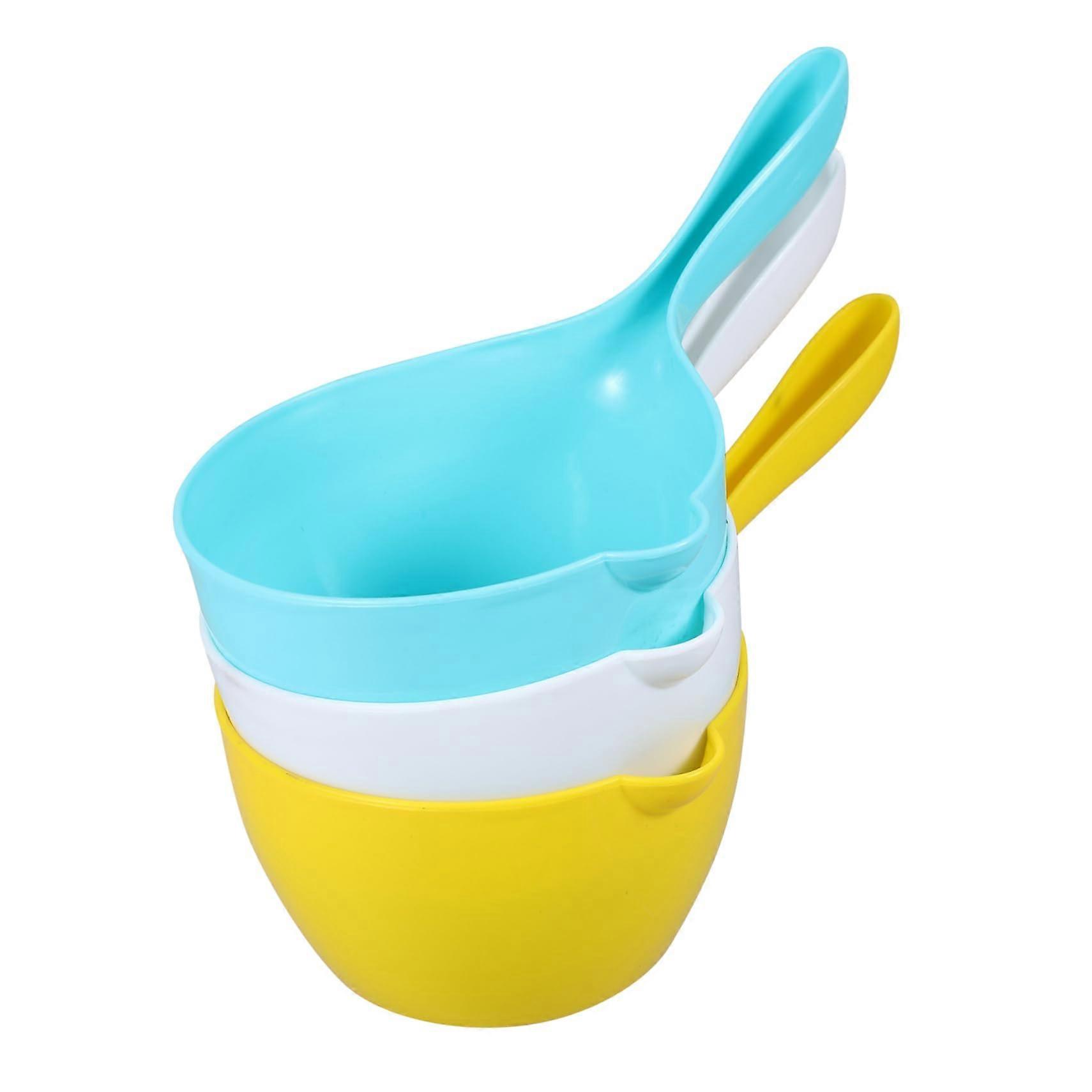 3Pcs Plastic Water Scoop Set for Kitchen Bathroom Garden Multipurpose Lightweight Easy Pouring