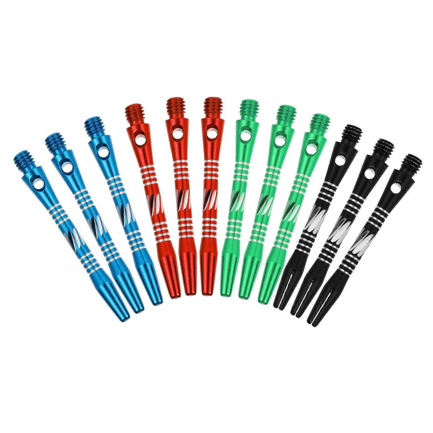 12pcs Standard Thread Dart Shafts with Knurled Rods for Enhanced Control and Stable Flight Path
