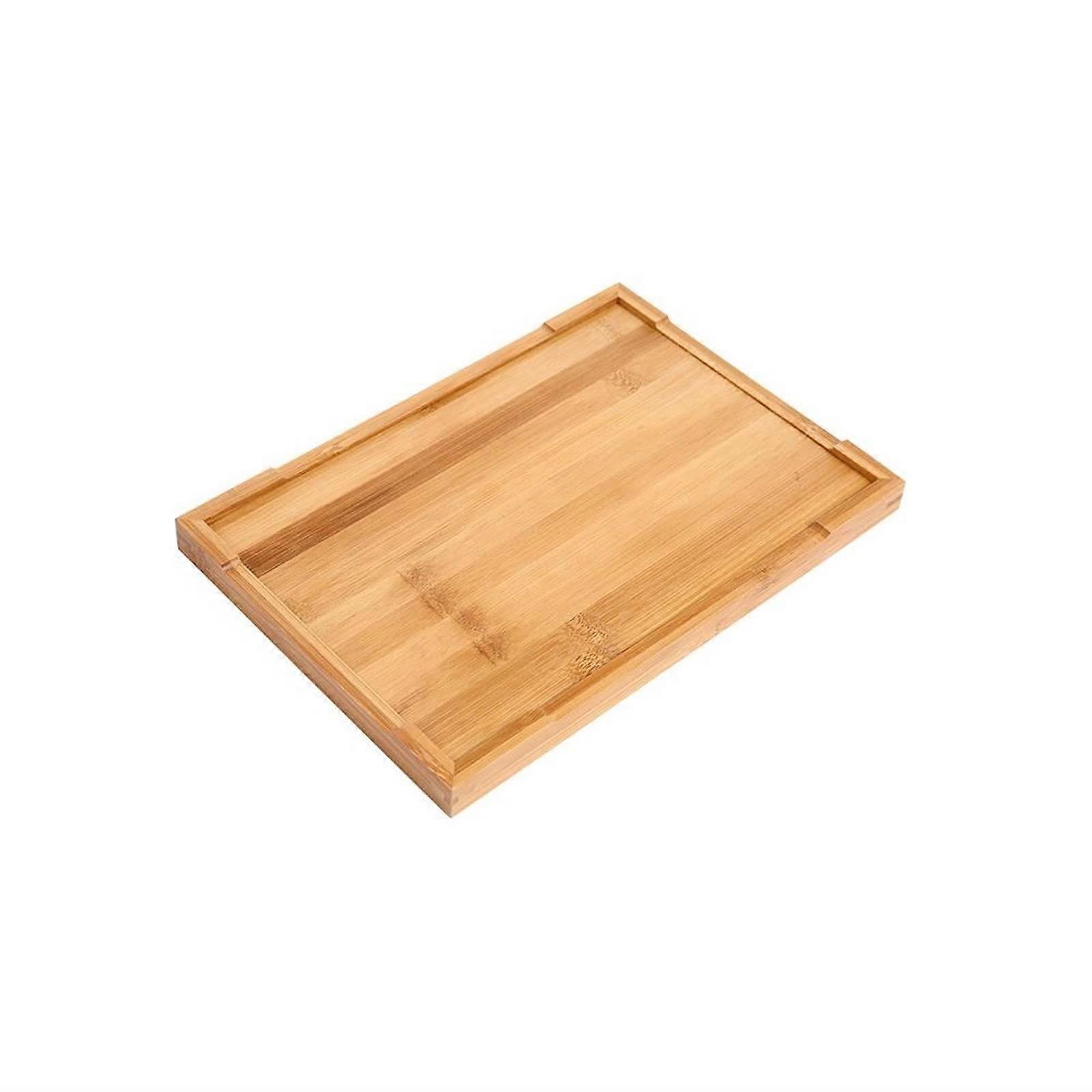 Large Rustic Wood Serving Tray with Handles for Kitchen, Dinner and Drinks