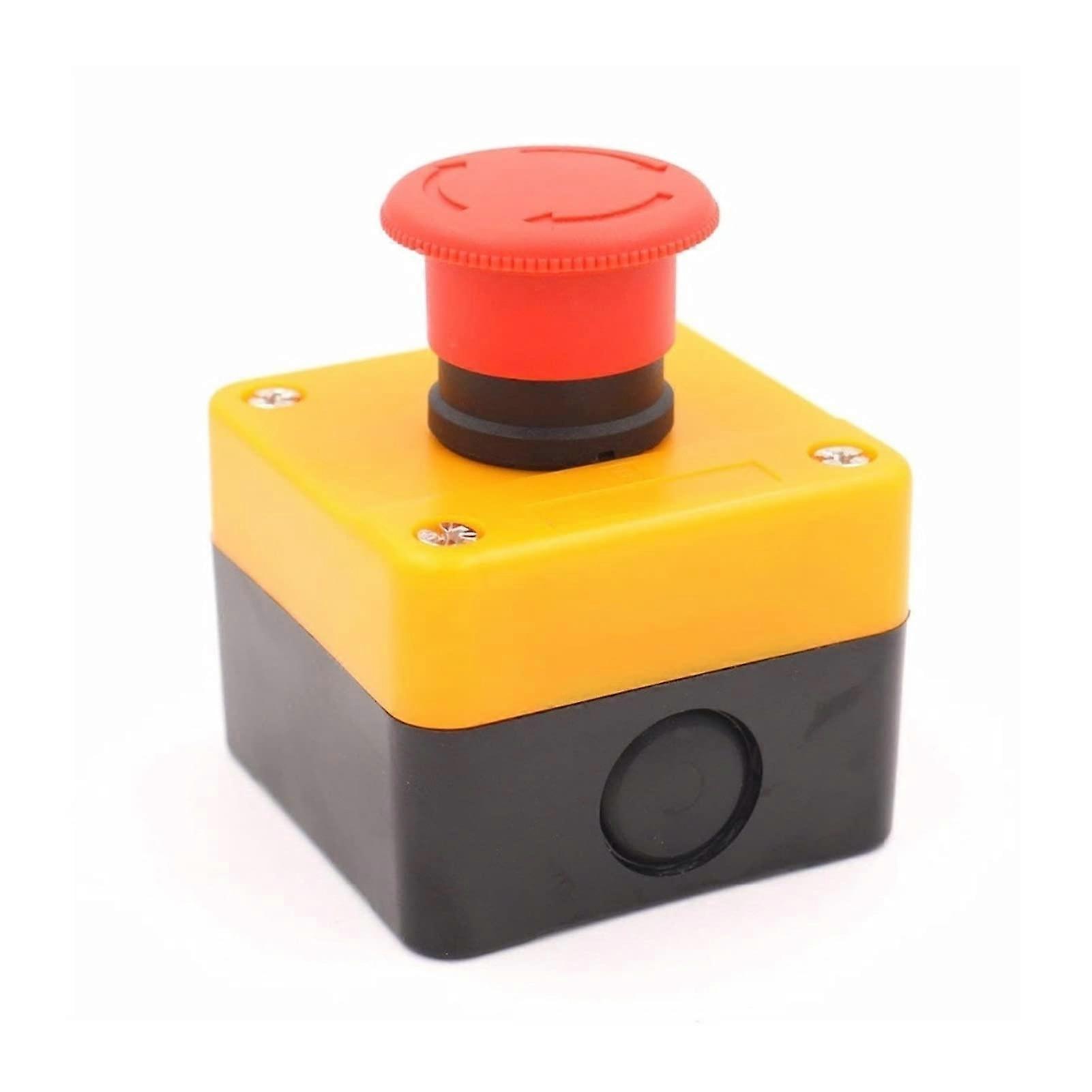 Weatherproof Emergency Stop Push Button Switch with Box 660V Twist Release Safety