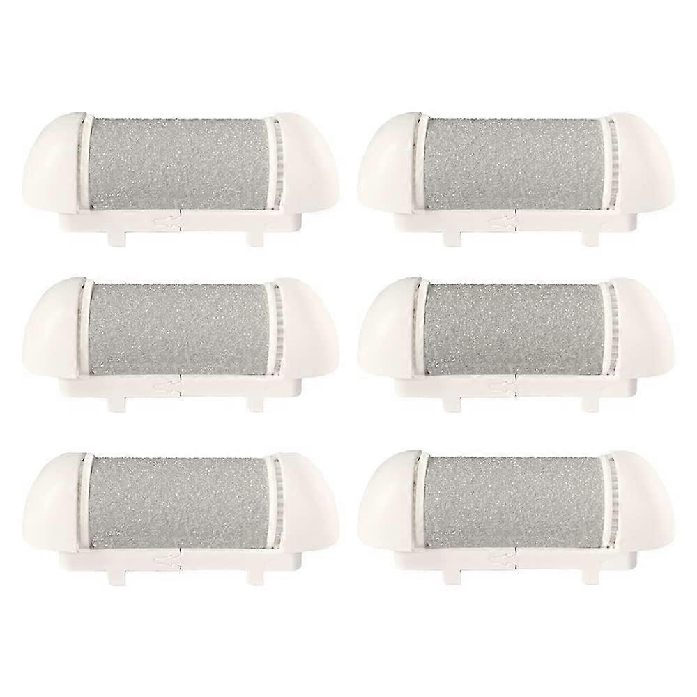 6 Pack Medium Coarse Electric Callus Remover Replacement Heads, Foot File Roller Refill for Smooth Feet