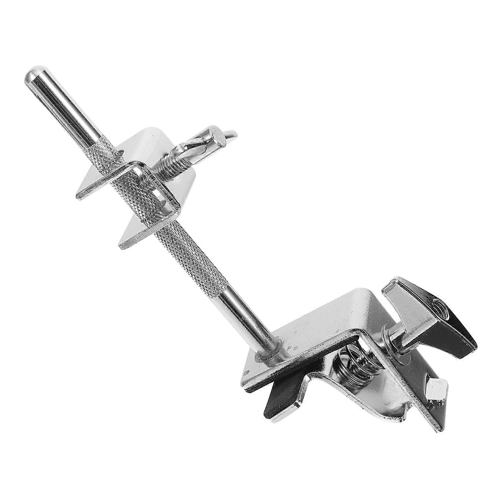 Cowbell Holder Clamp for Drum Kit with Secure Mounting Bracket and Durable Polished Finish
