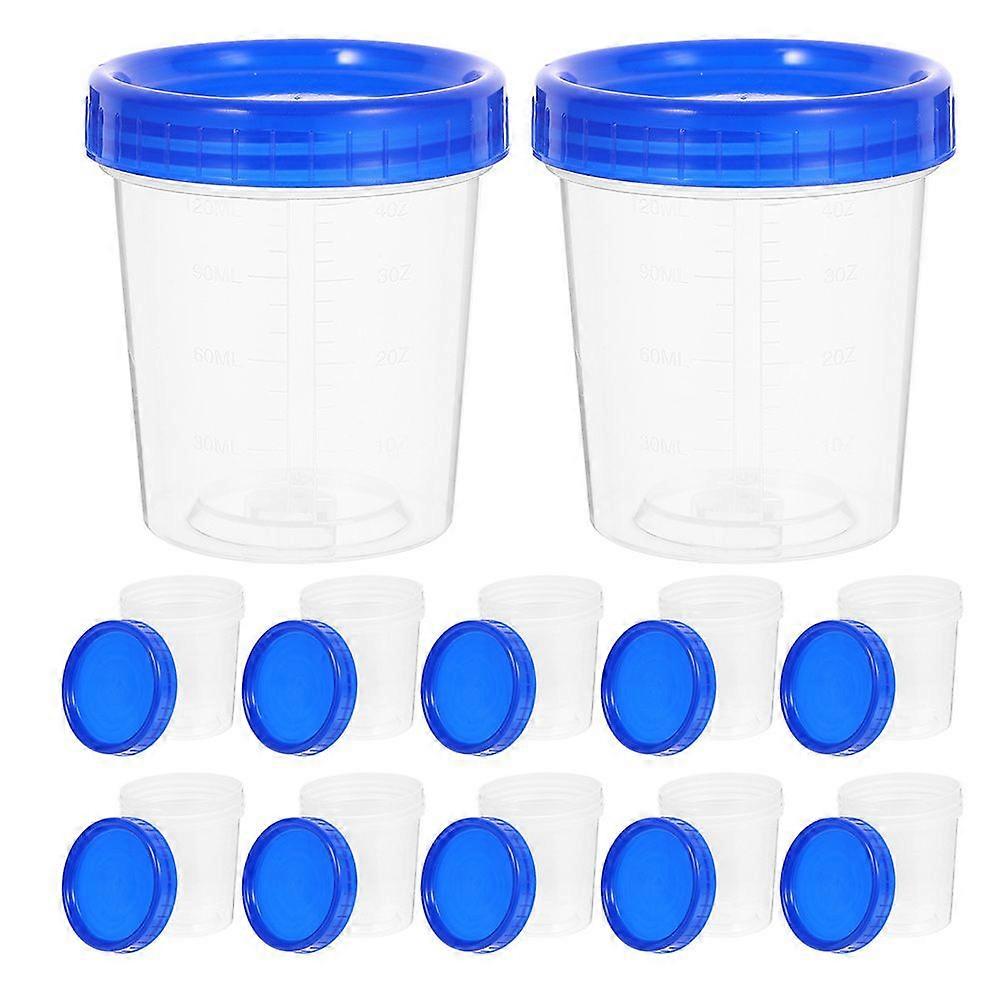 20pcs Measuring Cups Specimen Cups Graduated Sample Cups for Laboratory 120ml