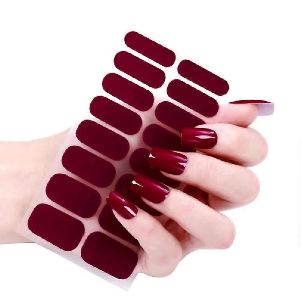 16 Sheets SelfAdhesive Nail Wraps with Gel Polish Strips, SalonQuality, Easy Application