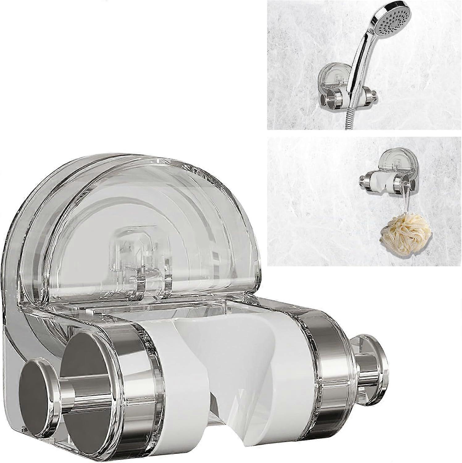 Adjustable Suction Cup Shower Stand, Suction Cup Shower Head Holder, No-Punch
