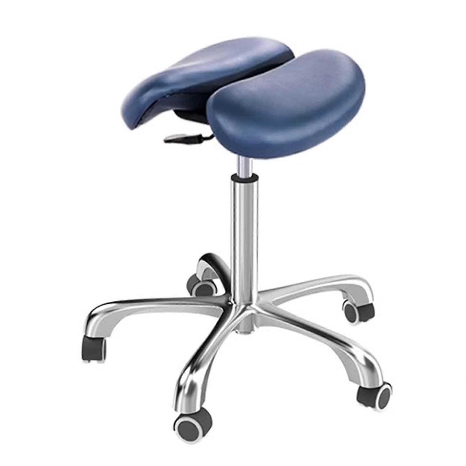 Ergonomic Split Saddle Stool with Posture Support and Breathable Mesh for Office, Dental, Beauty