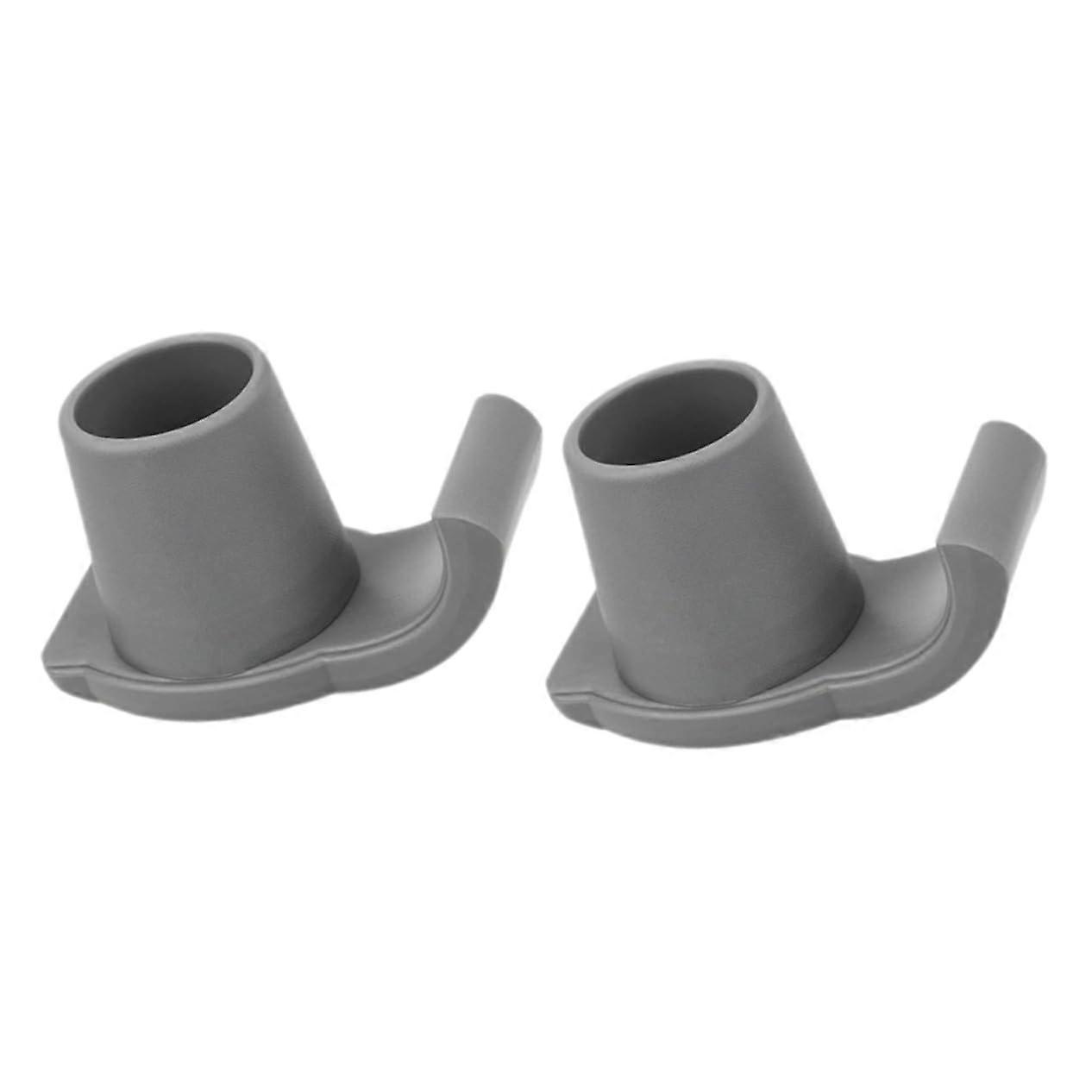 2pcs Walker Ski Glides with AntiSlip Tips, Smooth Movement, Universal Fit, Gray