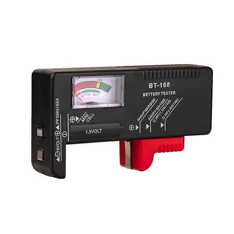 Universal Battery Tester for AA AAA C D 9V with Color Coded Display and Instant Power Check