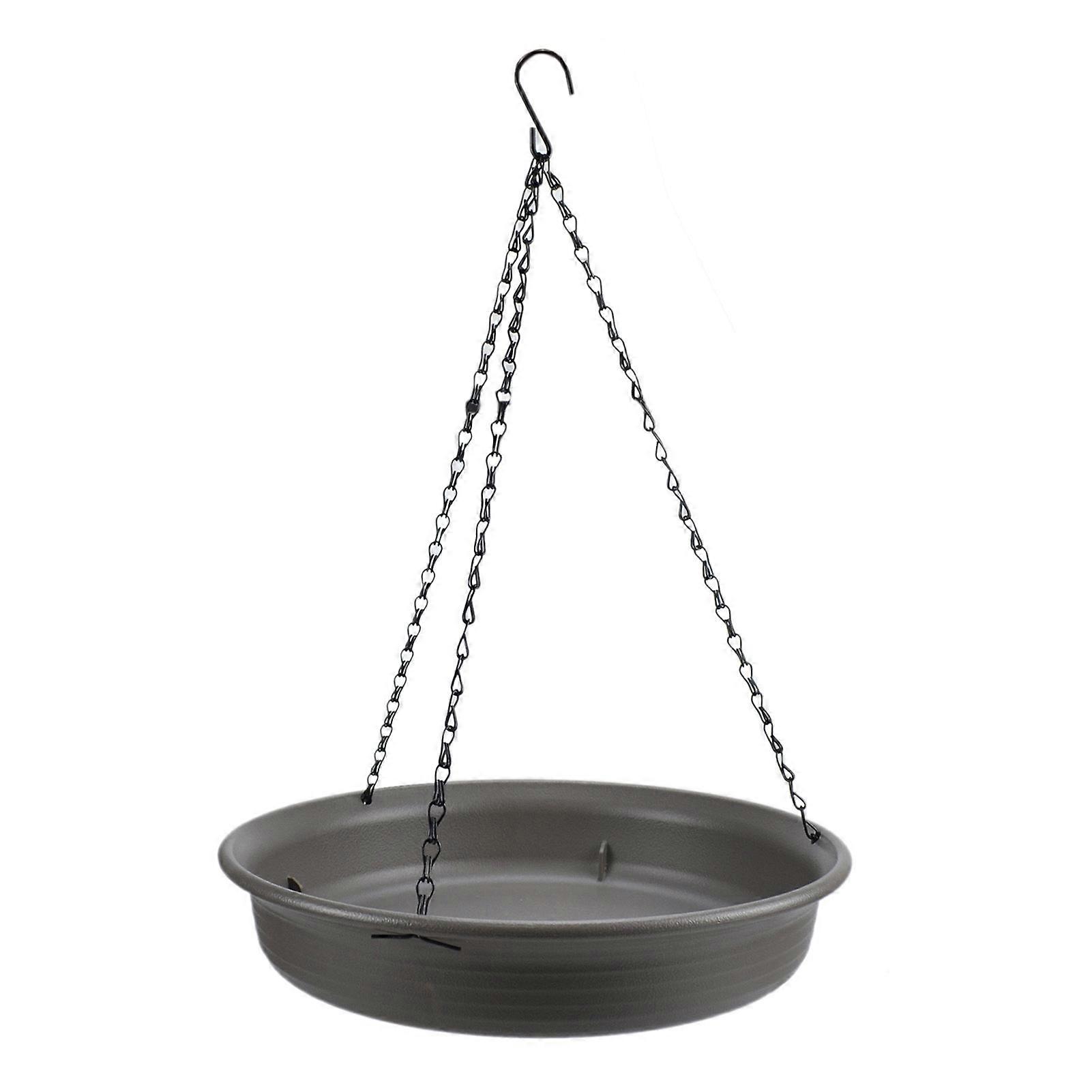 Hanging Hummingbird Bath Metal Bowl with Rust-Proof Chain Durable Construction Easy to Install