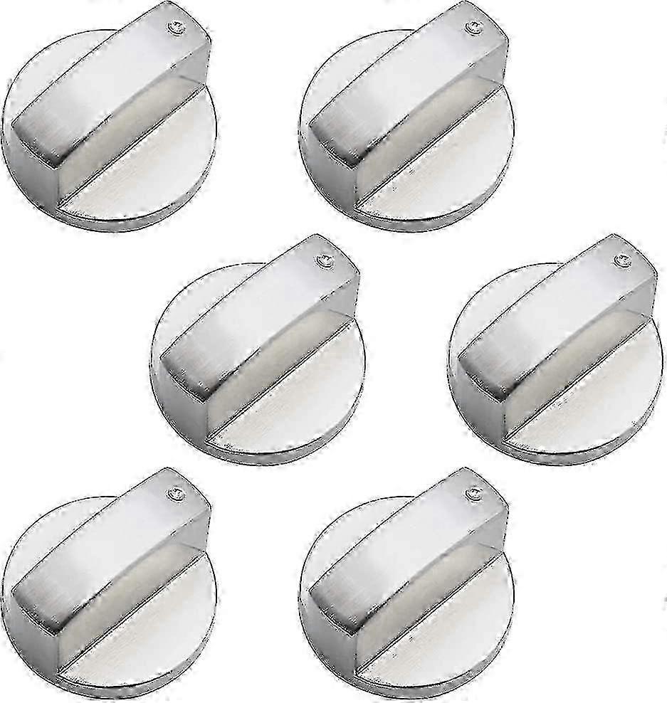 6pcs Universal 6mm Metal Gas Stove Control Knobs