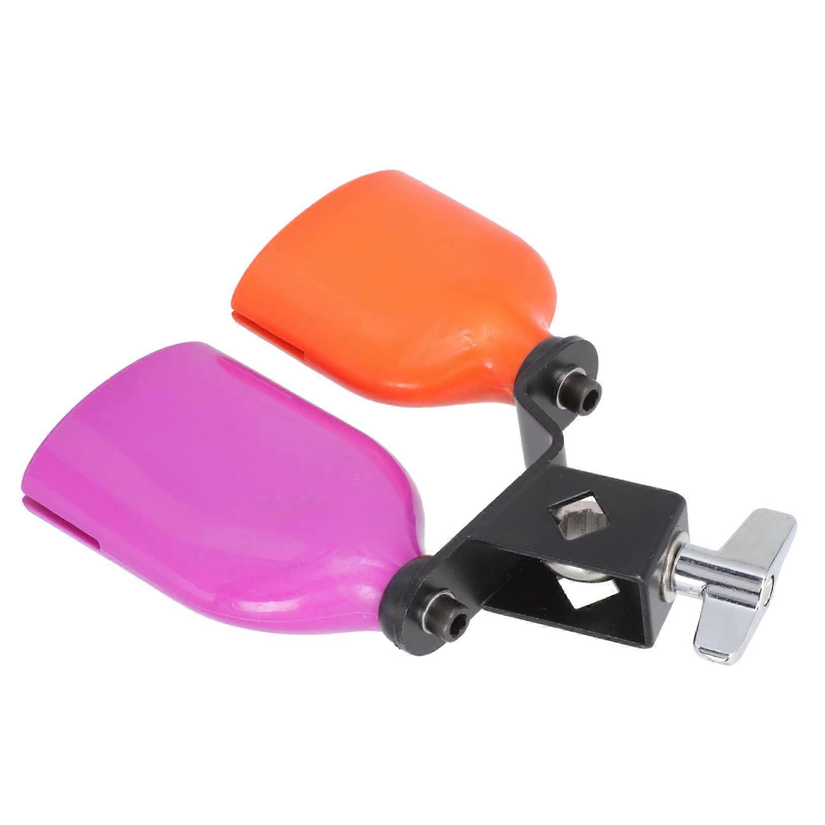 Cowbell for Drum Set Double Mounted with Percussion Block Dual Tone Easy Stand Mounting