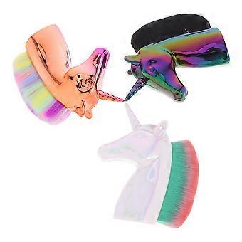 Einhorn-Nagelbürsten-Set zur Reinigung, 3-teilig, verschiedene Farben