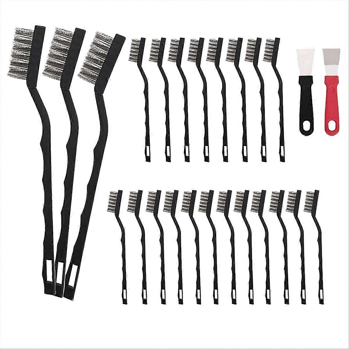 20 Pcs Mini Wire Brush Stainless Steel Brush Set