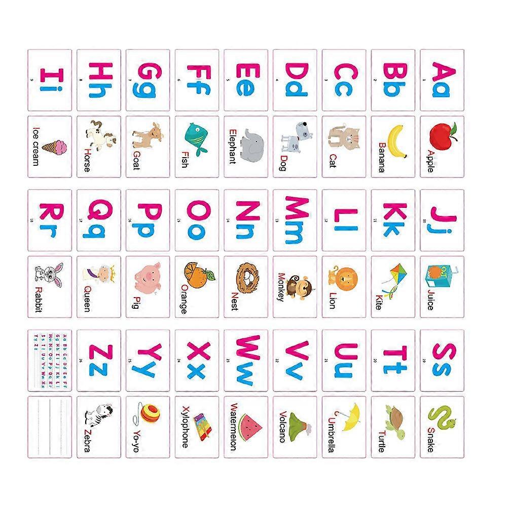 Children Early Educational Letter Cards for Cognition Memory Use 27Pcs Set