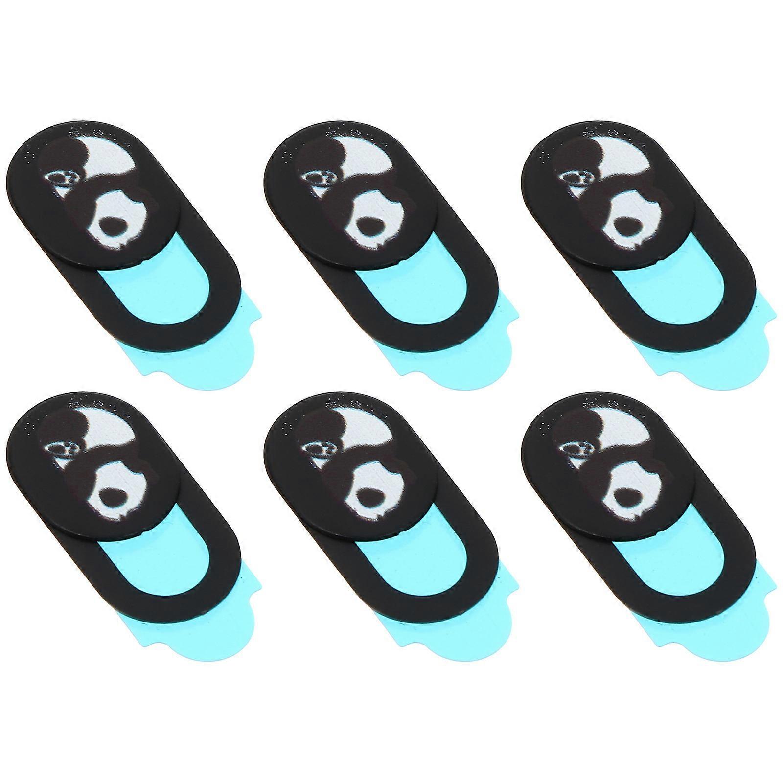 Privacy Camera Cover 6Pcs for Computer Webcam Protection Slide Black
