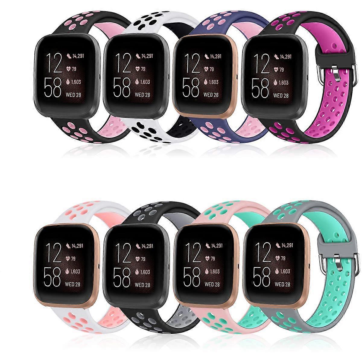 5 Pack Waterproof Silicone Breathable Adjustable Replacement Straps for Versa Smartwatch