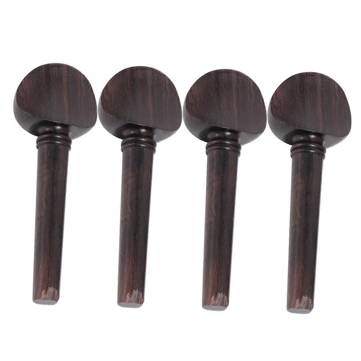 4pcs Ebony Violin Tuning Pegs Set  Durable Solid Wood, Stable Performance, Elegant Classic Design