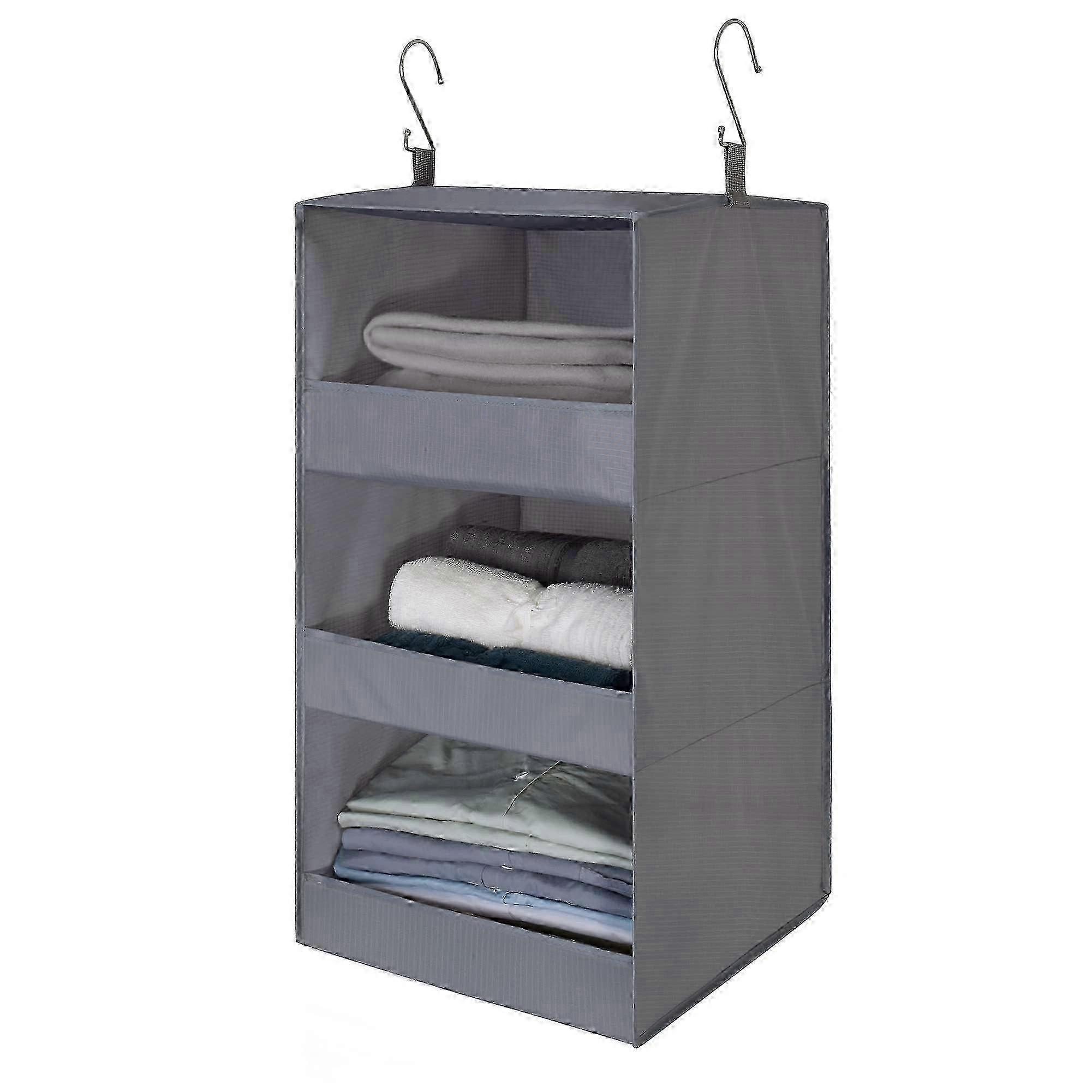 Foldable hanging closet organizer