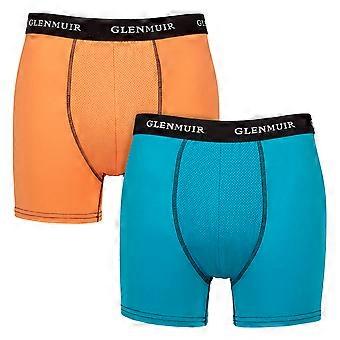 Glenmuir - 2 Pack Mens Sport Breathable Trunks Underwear