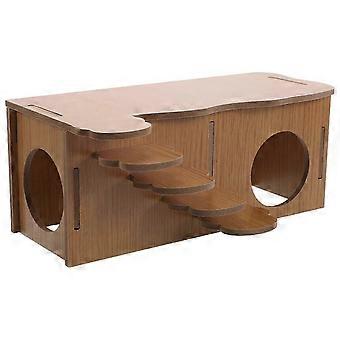 Hamsterhaus mit mehreren Kammern, Kleintier-Habitat mit Kletterleiter zum Ausruhen, Spielen, Schlafen und Knabbern, 27 x 14 x 10,5 cm (10,6 x 5,5 x 4,1 Zoll)