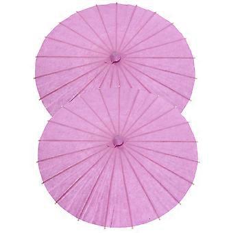 Chinese Oiled Paper Umbrella DIY Paper Parasol for Decoration Pink