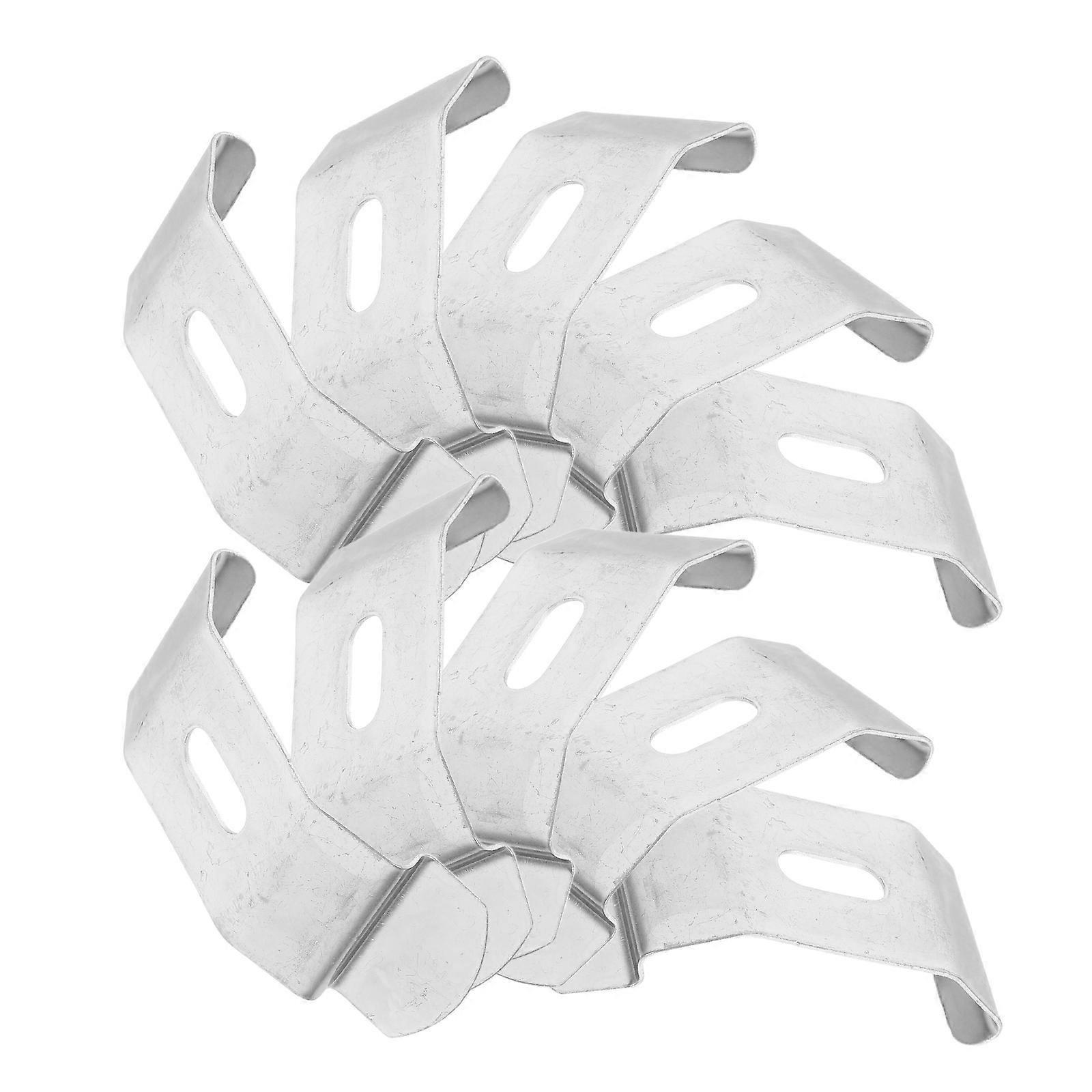 50Pcs Roman Blind Mounting Brackets for Vertical Fixation Silver Clips