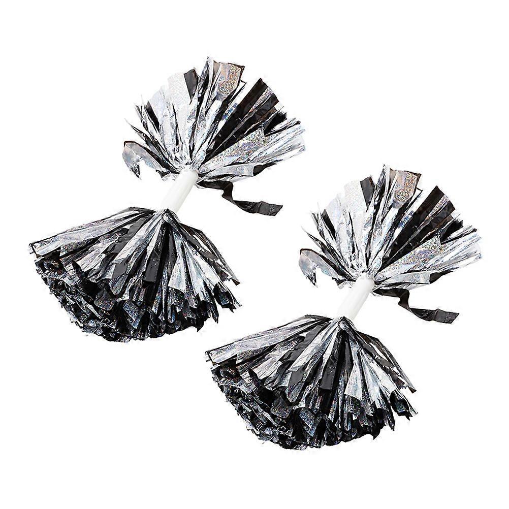 Cheerleading-Pompons, 2 Stück schwarze PVC-Pompons