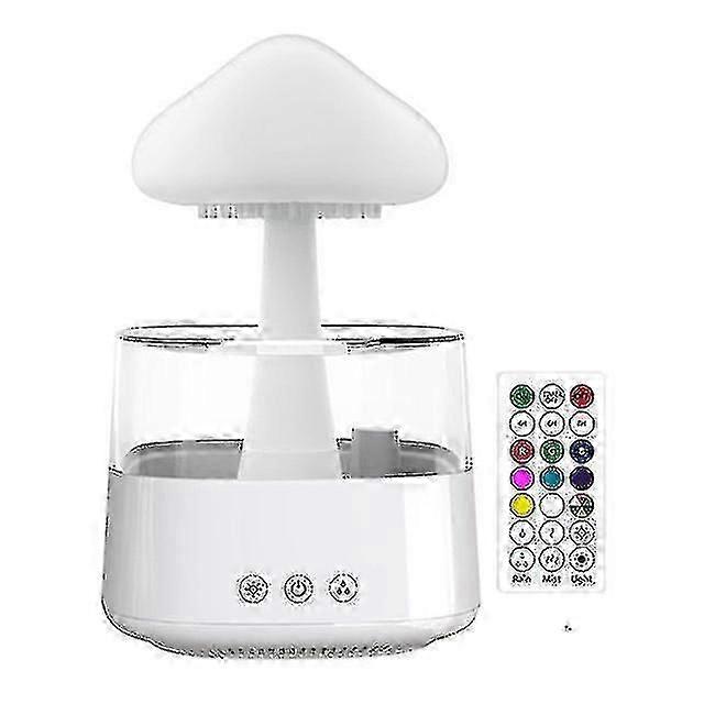 Mushroom Rain Humidifier with Aroma Diffuser & Night Light - Remote Control