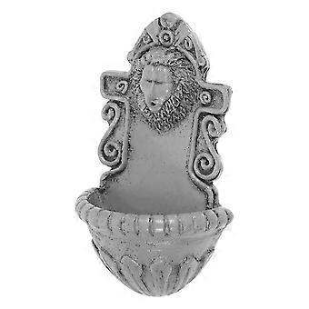 Cabeça de Leão Cinza Decorativa de Parede para Casa - Escultura em Miniatura de Cabeça de Animal