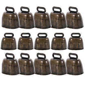 Loud Cow Bell Metal Animal Bells for Decoration 15Pcs Small Bells