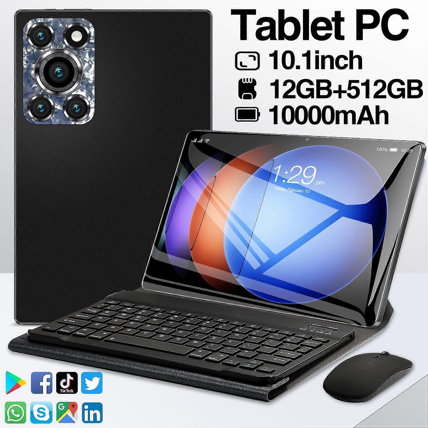 Pad 12 Pro Tablet  10.1-Inch, Dual-Sim, Dual-Standby Android Device