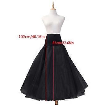 Donna Bianco 1 Cerchio A Linea Due Strati Sottoveste Abito Da Sposa Da Sposa Elastico Wai Bianco Taglia Unica